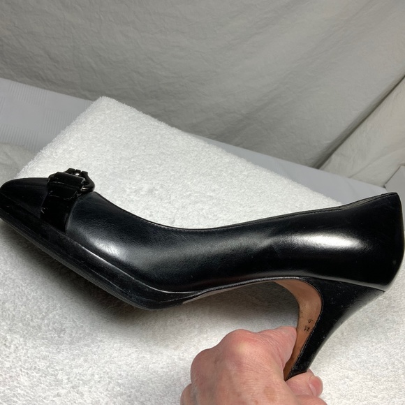 Cole Haan Black Open Toe Heels - 9.5 - Picture 7 of 11